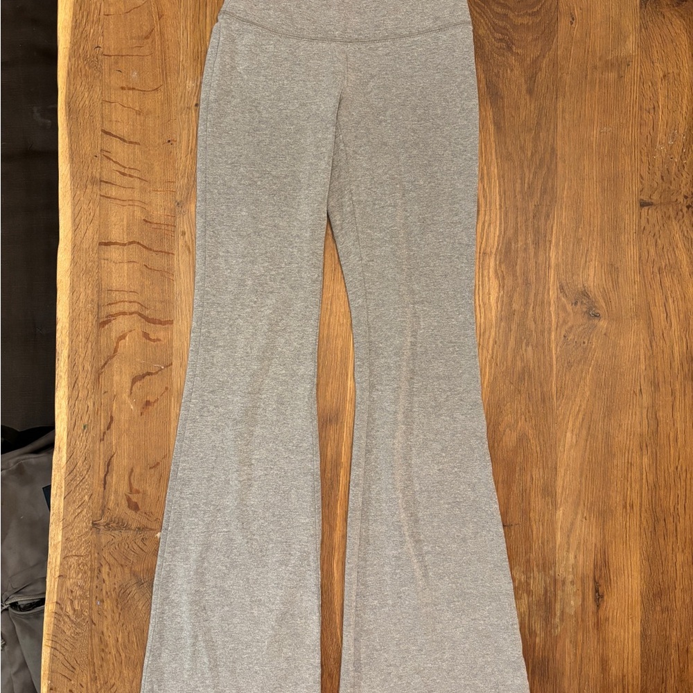 Foldover Gray Flare Pants